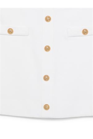 gonna bianca con bottoni BALMAIN PARIS KIDS | BY7A71J0371100